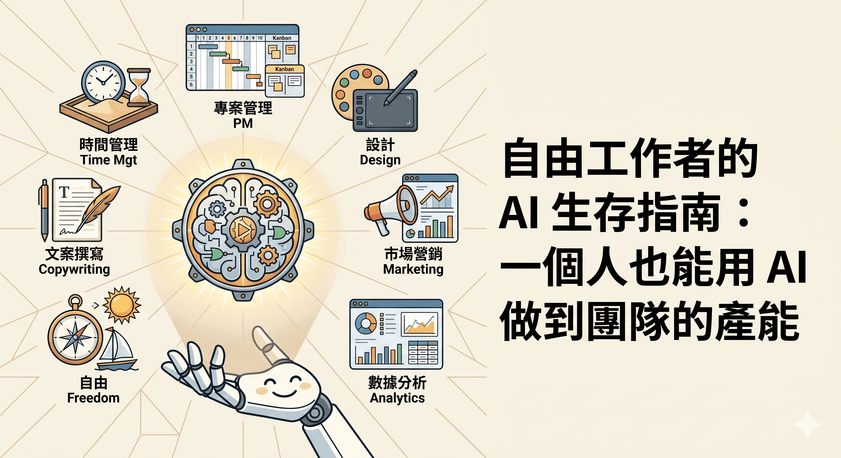 自由工作者的 AI 生存指南：一個人也能用 AI 做到團隊的產能