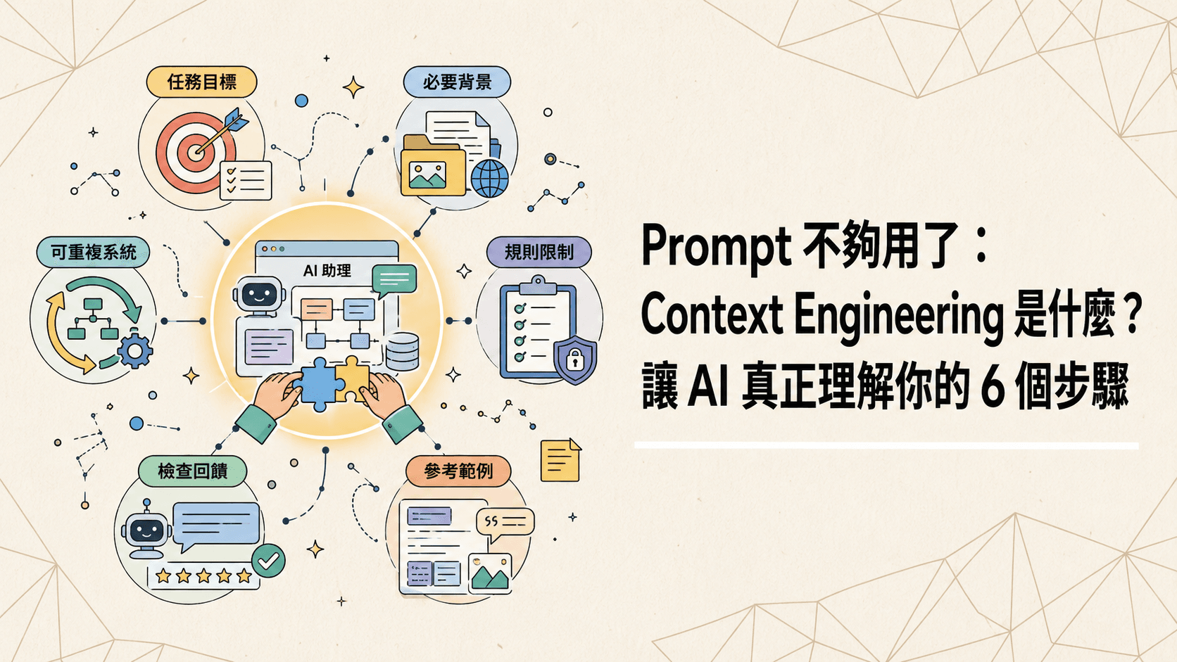 Prompt 不夠用了：Context Engineering 是什麼？讓 AI 真正理解你的 6 個步驟