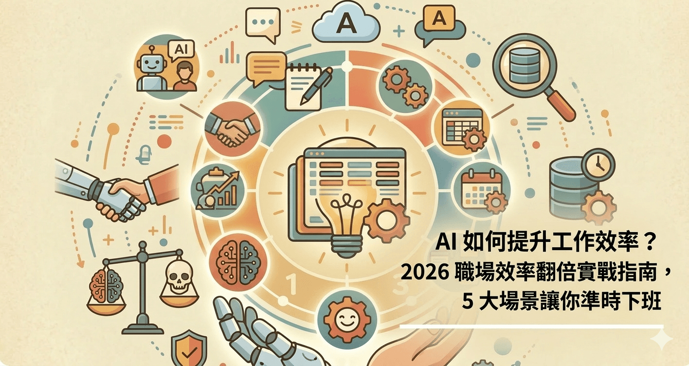 AI 如何提升工作效率?2026 職場效率翻倍實戰指南,5 大場景讓你準時下班