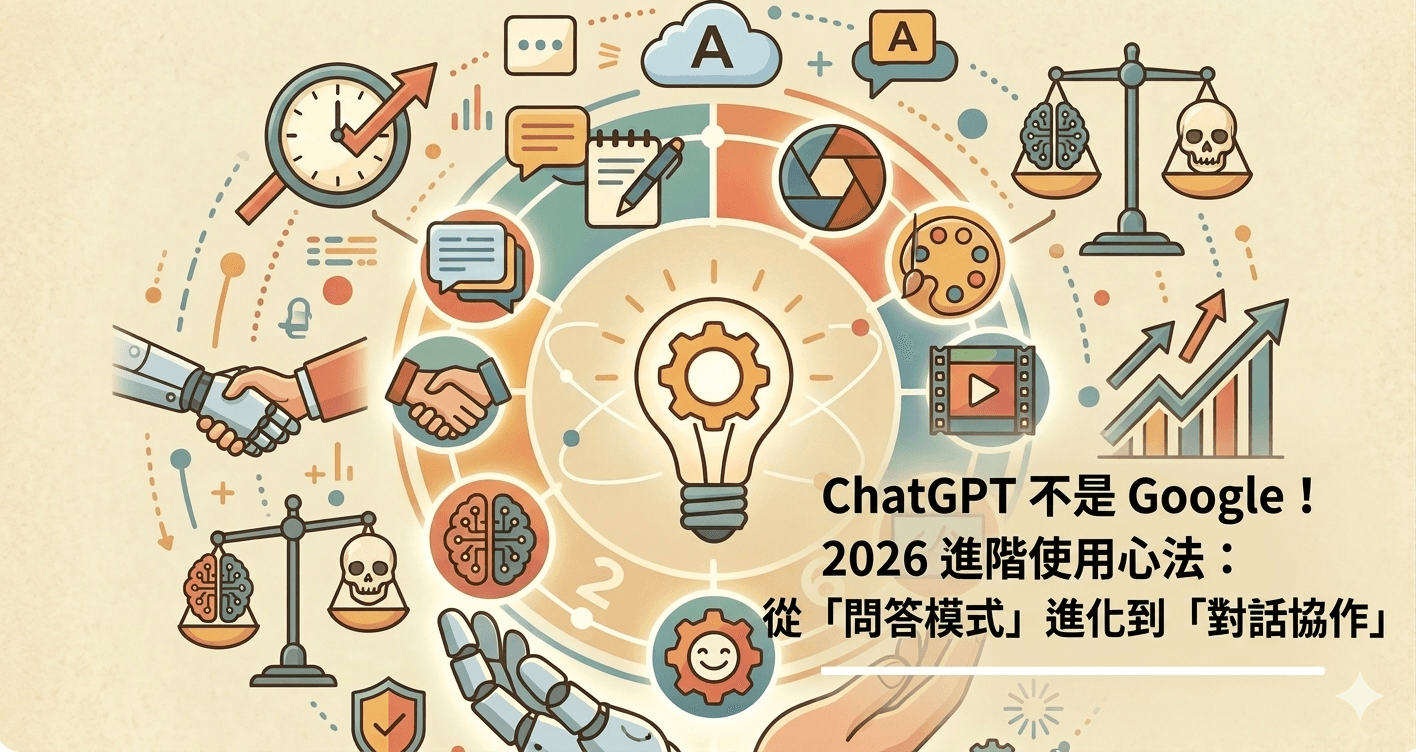 ChatGPT 不是 Google!2026 進階使用心法:從「問答模式」進化到「對話協作」
